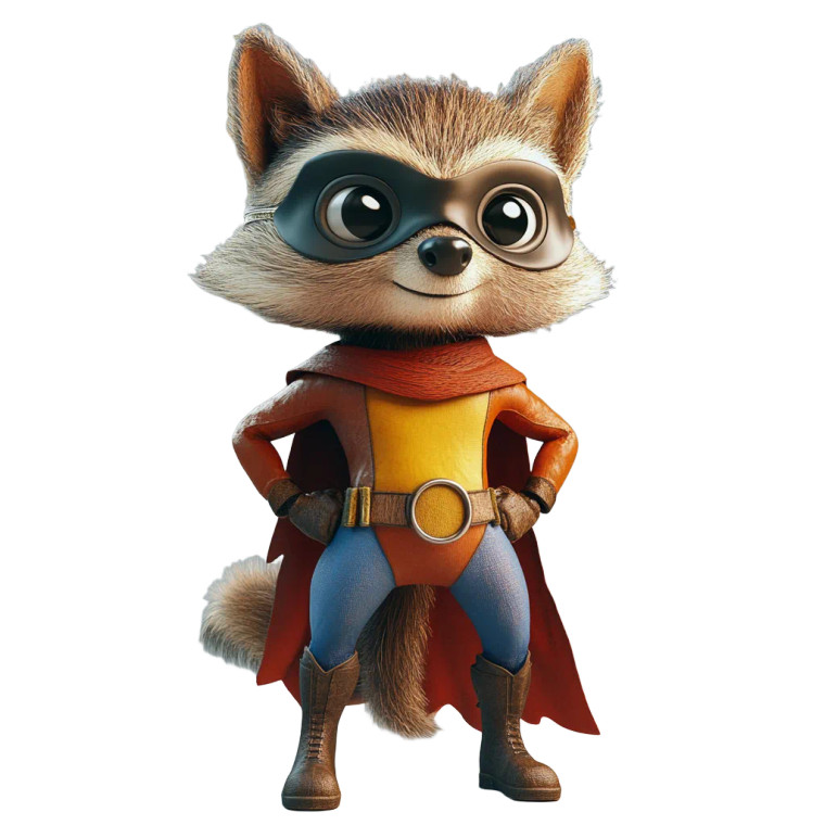 Superhero Animal Vinyl Car Decal Sticker – Waterproof & UV-Resistant 8"