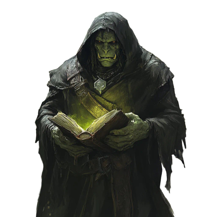 Battle-Worn Orc Warlock Vinyl Car Decal Sticker – Waterproof & UV-Resistant 8"