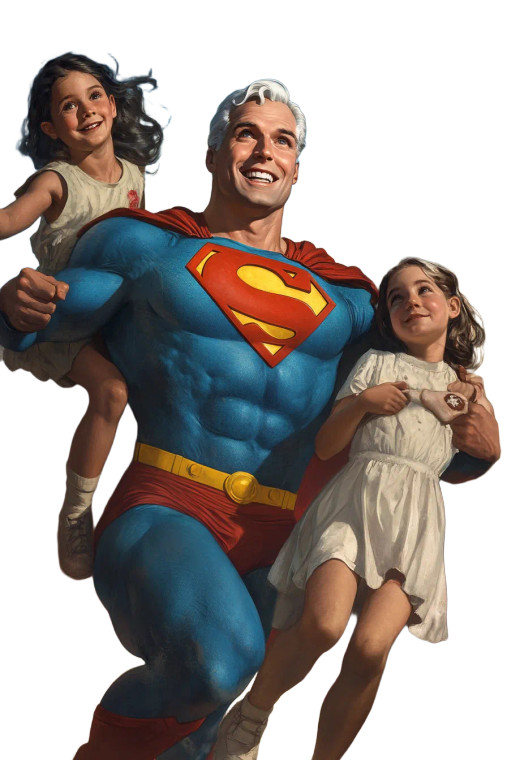 Vintage Superman Flying Vinyl Car Decal Sticker – Waterproof & UV-Resistant 8"