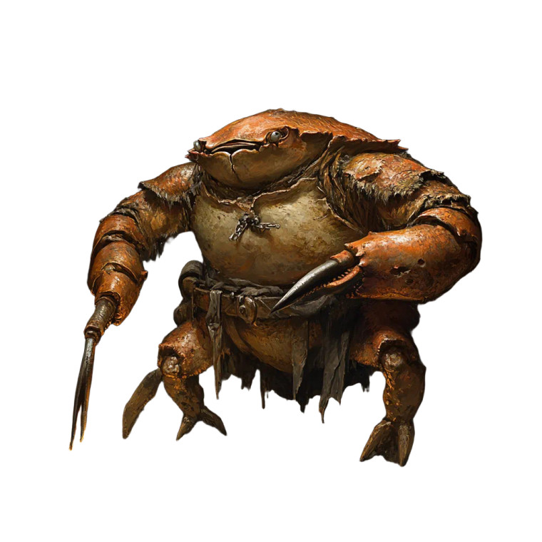 Crab Humanoid Blacksmith Vinyl Car Decal Sticker – Waterproof & UV-Resistant 8"