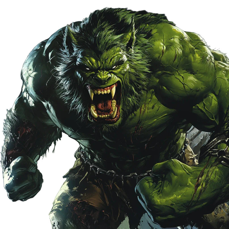 Green Muscular Hulk Vinyl Car Decal Sticker – Waterproof & UV-Resistant 8"