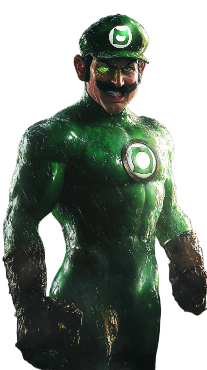 Mario Green Lantern Vinyl Car Decal Sticker – Waterproof & UV-Resistant 8"