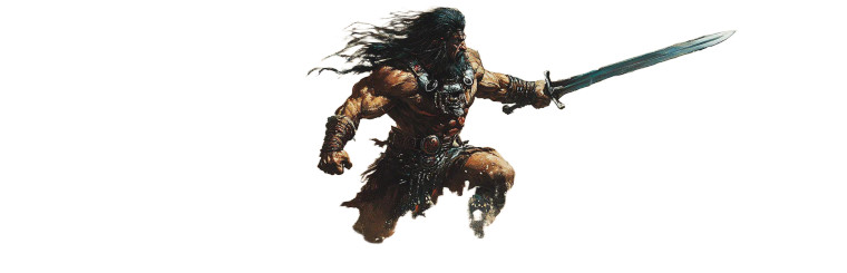 Frazetta-Style Conan Vinyl Car Decal Sticker – Waterproof & UV-Resistant 8"