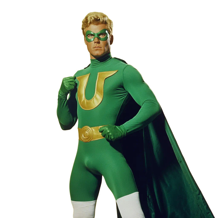 Green Superhero V5 Vinyl Car Decal Sticker – Waterproof & UV-Resistant 8"