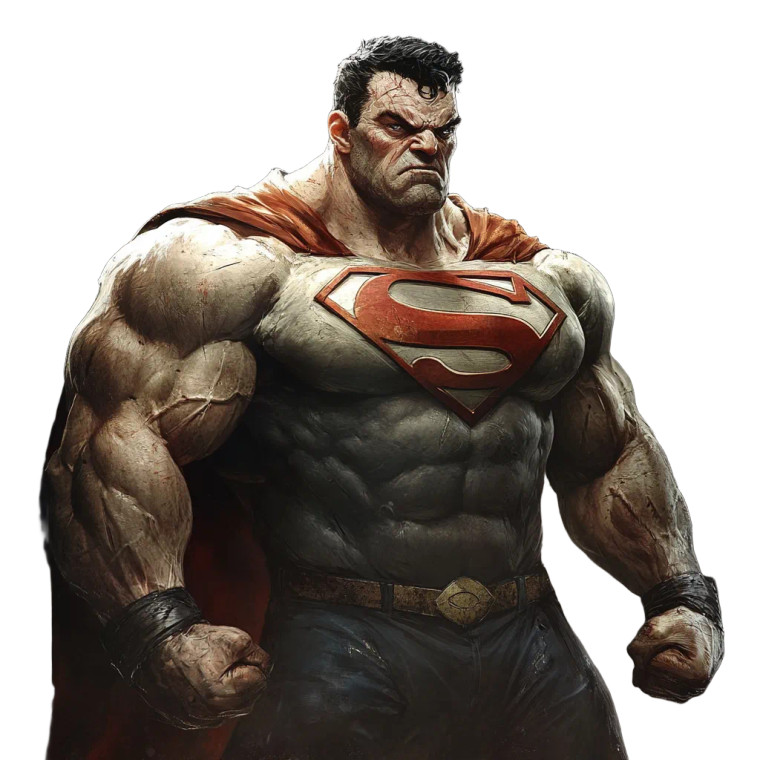 Ugly Superman Vinyl Car Decal Sticker – Waterproof & UV-Resistant 8"