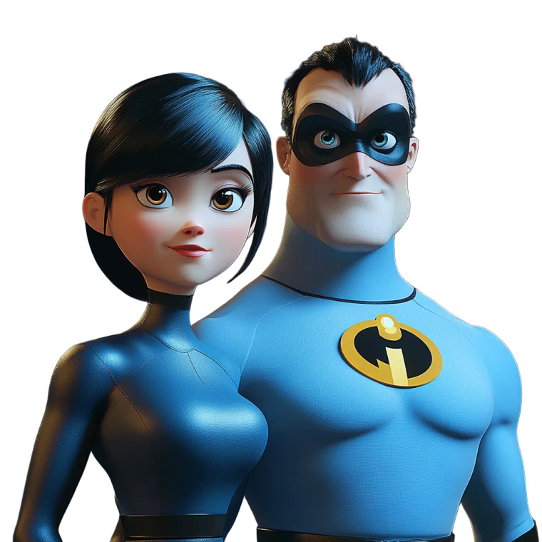 Incredibles Avatar Duo Vinyl Car Decal Sticker – Waterproof & UV-Resistant 8"