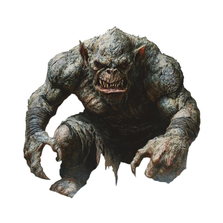 Cave Troll Dnd Vinyl Car Decal Sticker – Waterproof & UV-Resistant 8"