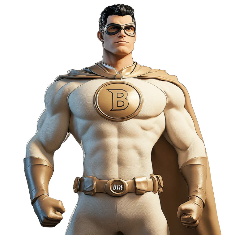 Beige Superhero V2 Vinyl Car Decal Sticker – Waterproof & UV-Resistant 8"
