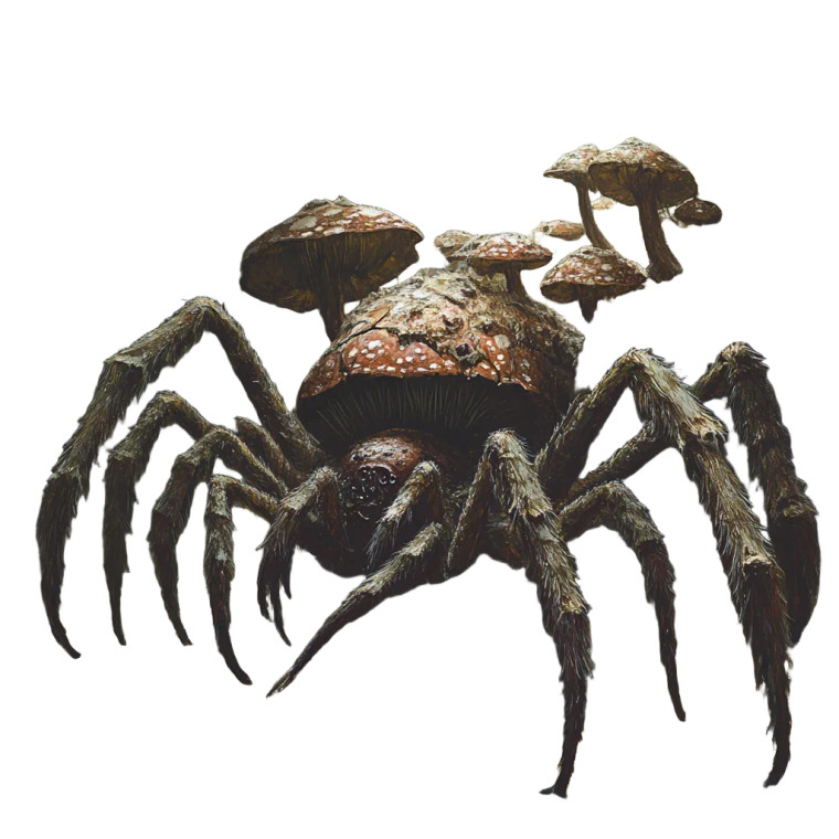 Mushroom Spider Vinyl Car Decal Sticker – Waterproof & UV-Resistant 8"