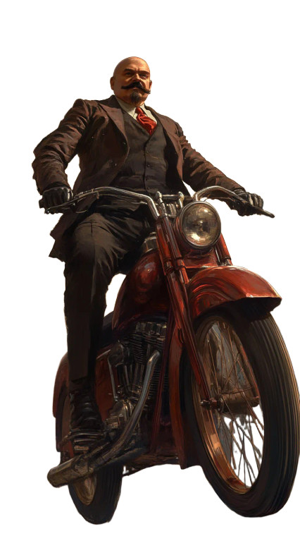 Lenin On Harley Vinyl Car Decal Sticker – Waterproof & UV-Resistant 8"