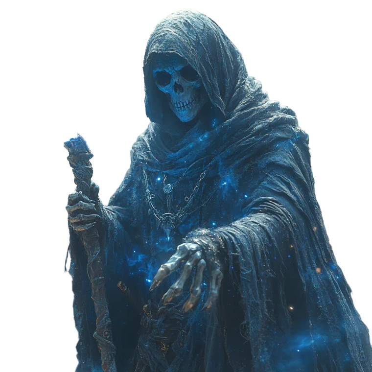 Dark Fantasy Reaper Vinyl Car Decal Sticker – Waterproof & UV-Resistant 8"