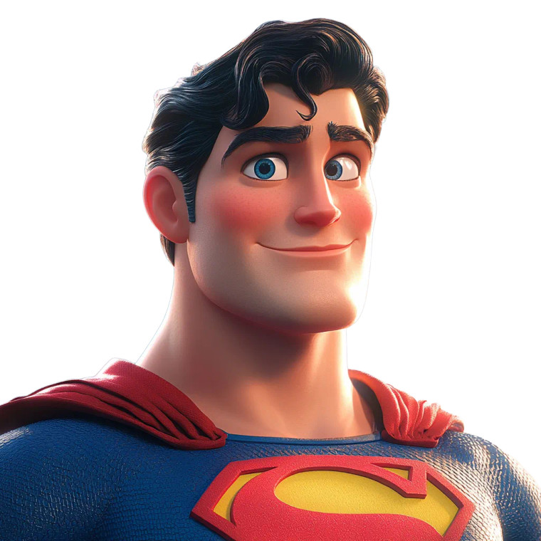 Pixar Superman Vinyl Car Decal Sticker – Waterproof & UV-Resistant 8"