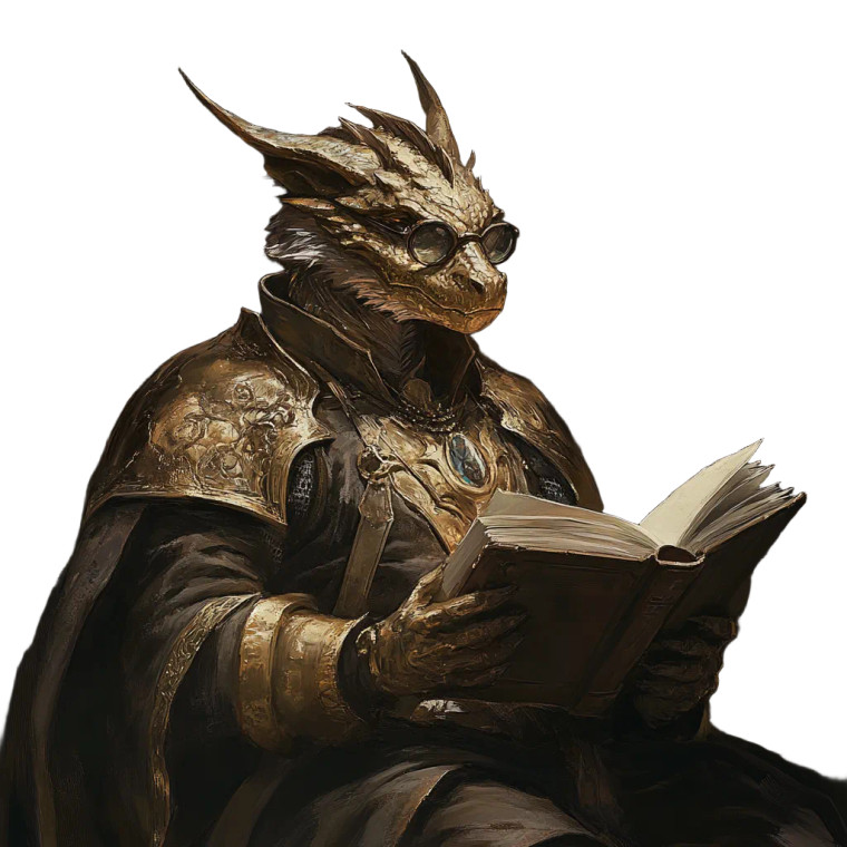 Scholarly Dragonborn Vinyl Car Decal Sticker – Waterproof & UV-Resistant 8"