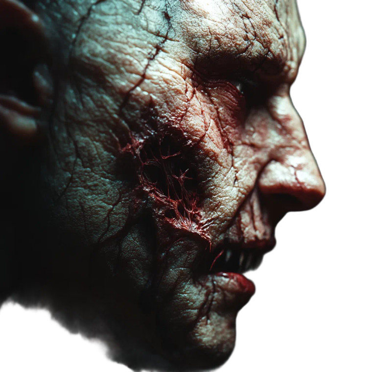 Grotesque Freak Close-Up Vinyl Car Decal Sticker – Waterproof & UV-Resistant 8"