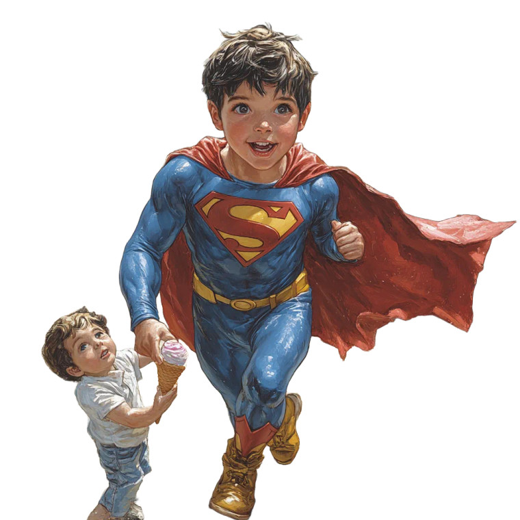 Superboy Stumbles Vinyl Car Decal Sticker – Waterproof & UV-Resistant 8"