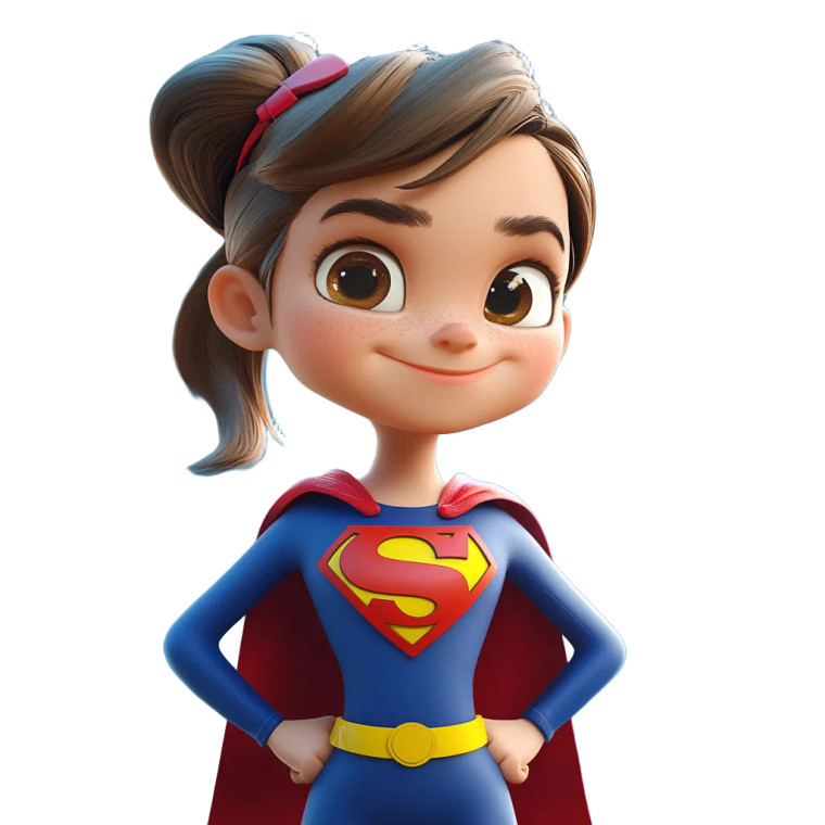 Super Girl Smiling Vinyl Car Decal Sticker – Waterproof & UV-Resistant 8"