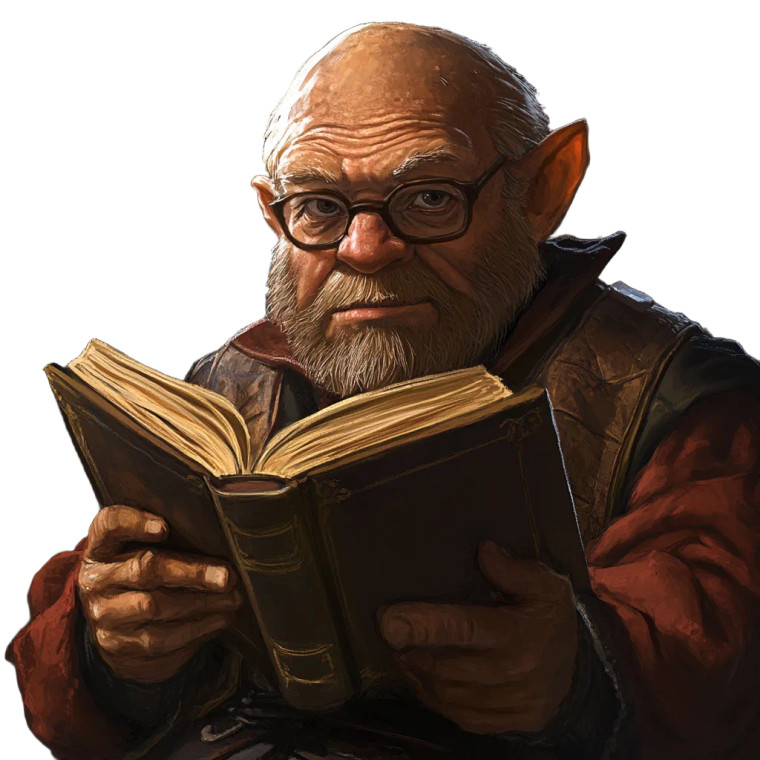 Old Dwarf Librarian Vinyl Car Decal Sticker – Waterproof & UV-Resistant 8"