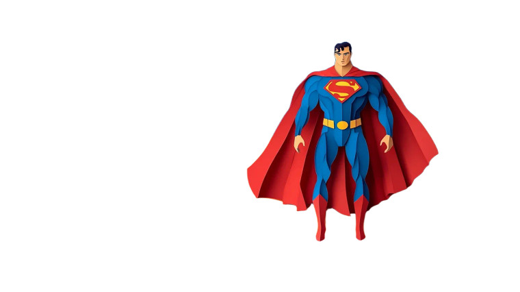 Superman Illustration Vinyl Car Decal Sticker – Waterproof & UV-Resistant 8"