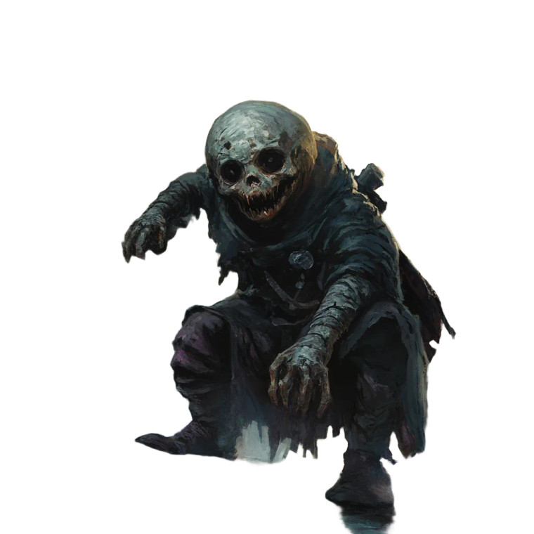 Creepy Dnd Ghoul Vinyl Car Decal Sticker – Waterproof & UV-Resistant 8"