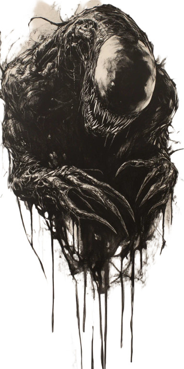 Venom Drawing Vinyl Car Decal Sticker – Waterproof & UV-Resistant 8"