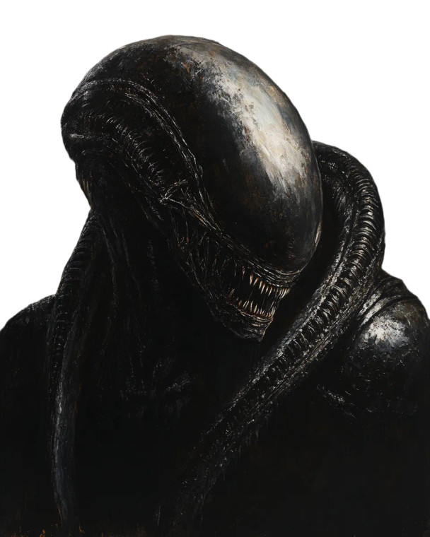 Black Xenomorph Alien Vinyl Car Decal Sticker – Waterproof & UV-Resistant 8"