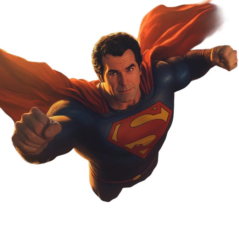 Heroic Superman Figure Vinyl Car Decal Sticker – Waterproof & UV-Resistant 8"