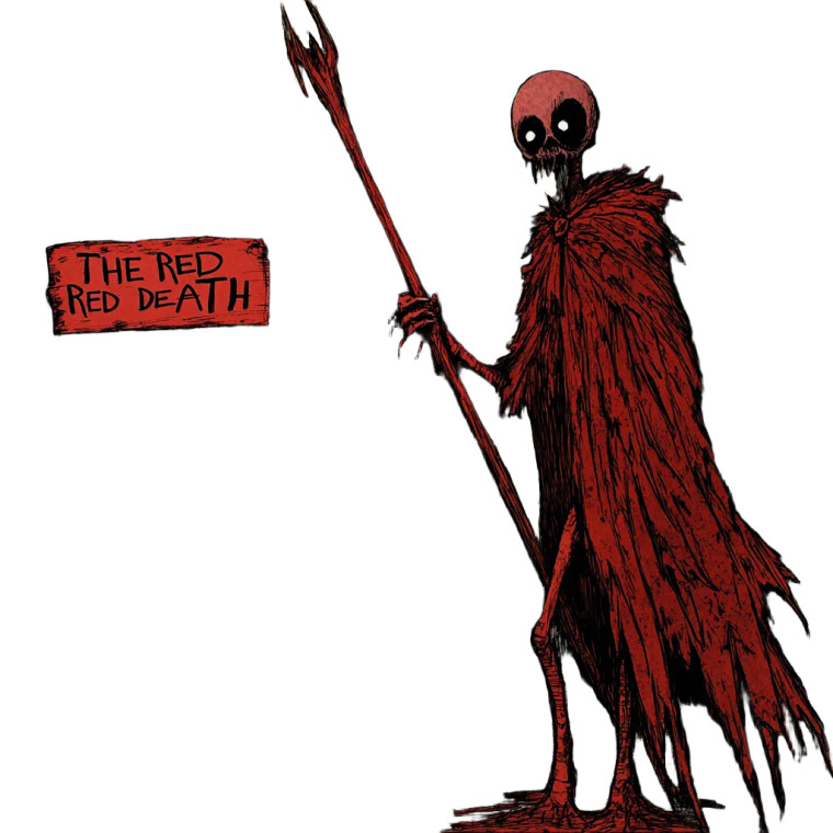 The Red Death Vinyl Car Decal Sticker – Waterproof & UV-Resistant 8"