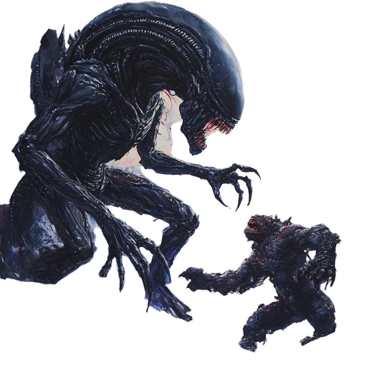 Xenomorph Vs Rancor Vinyl Car Decal Sticker – Waterproof & UV-Resistant 8"