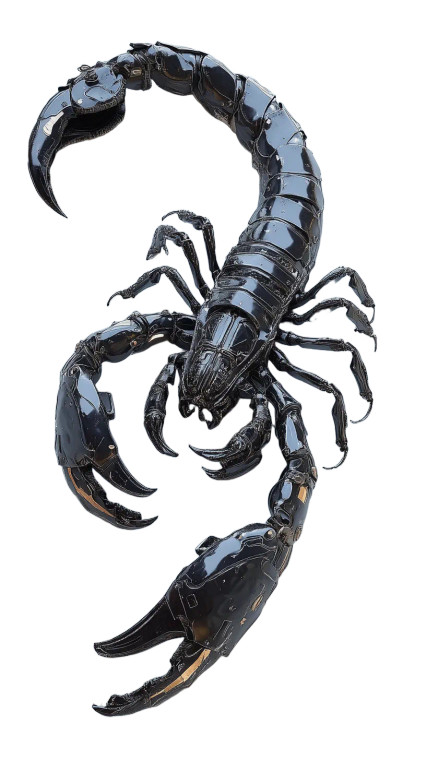 Metallic Biker Scorpion Vinyl Car Decal Sticker – Waterproof & UV-Resistant 8"