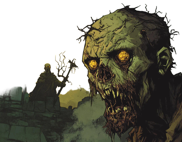 Rotting Zombie Comic Vinyl Car Decal Sticker – Waterproof & UV-Resistant 8"