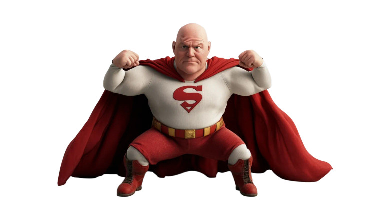 Bald Superhero Dad Vinyl Car Decal Sticker – Waterproof & UV-Resistant 8"