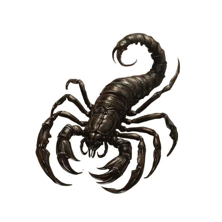 Royal Scorpion Symbol Vinyl Car Decal Sticker – Waterproof & UV-Resistant 8"