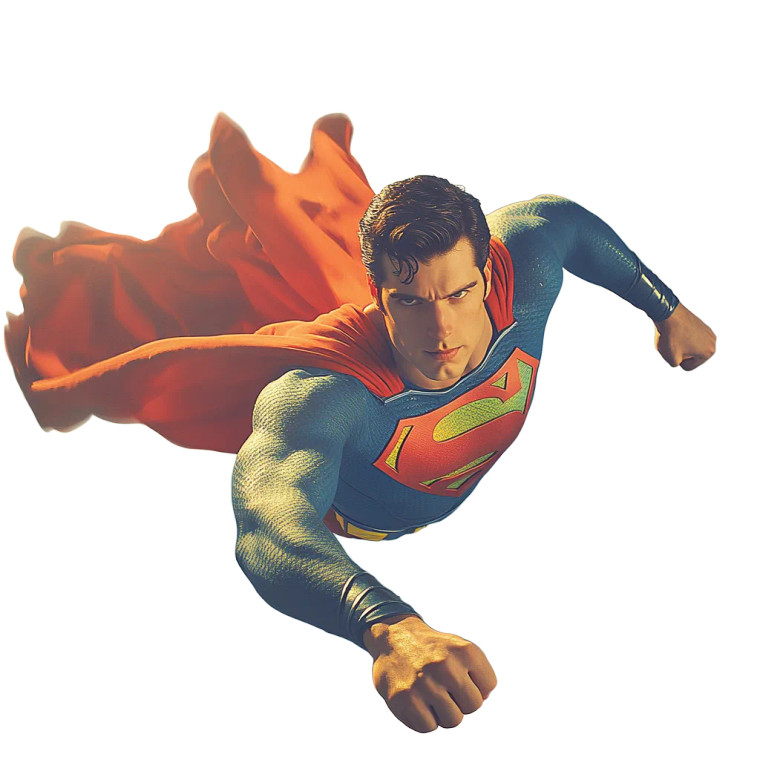 Flying Superman V6 Vinyl Car Decal Sticker – Waterproof & UV-Resistant 8"