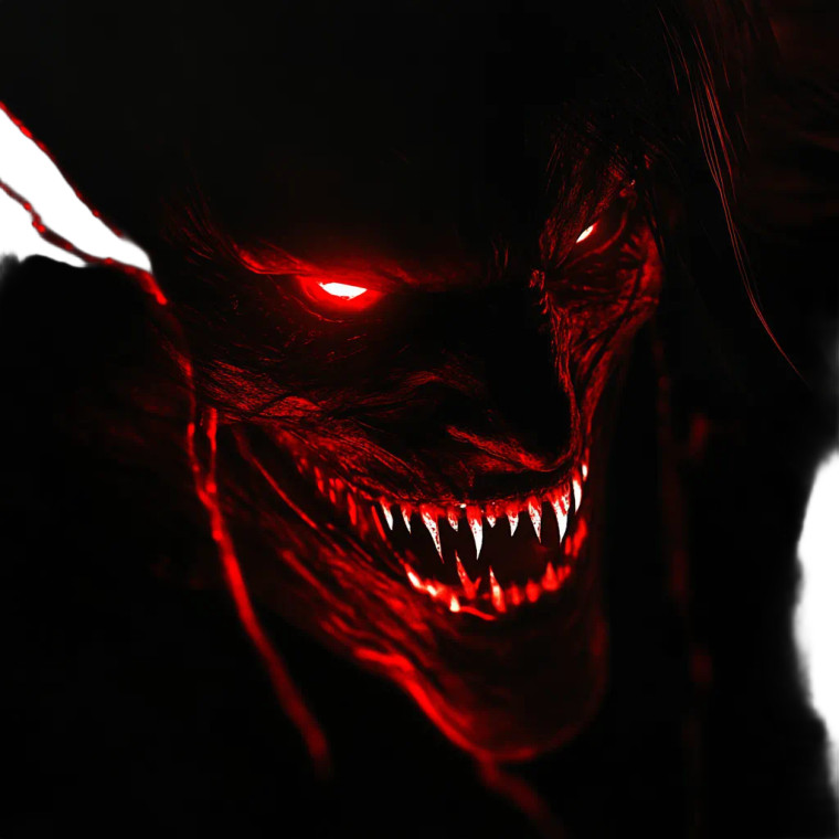 Red Vampire Teeth Vinyl Car Decal Sticker – Waterproof & UV-Resistant 8"