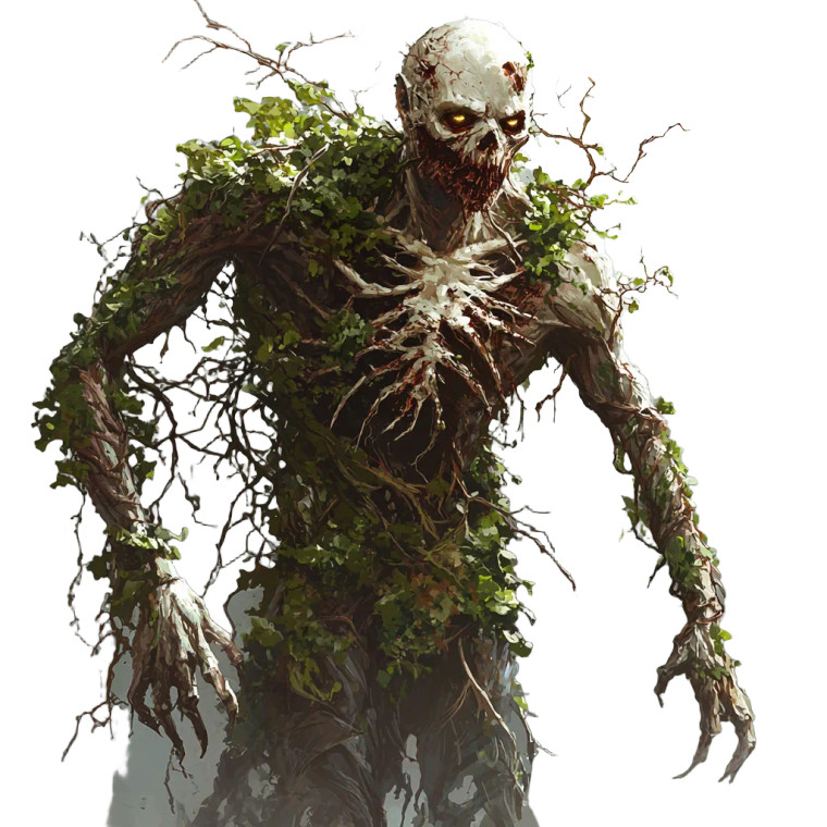 Vine-Covered Zombie Vinyl Car Decal Sticker – Waterproof & UV-Resistant 8"