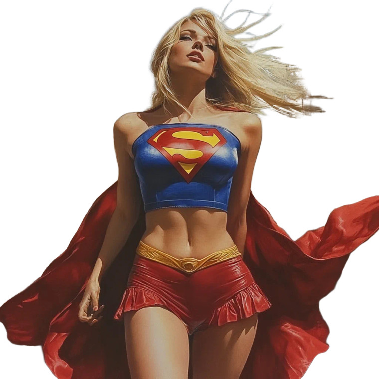 Supergirl In City Vinyl Car Decal Sticker – Waterproof & UV-Resistant 8"