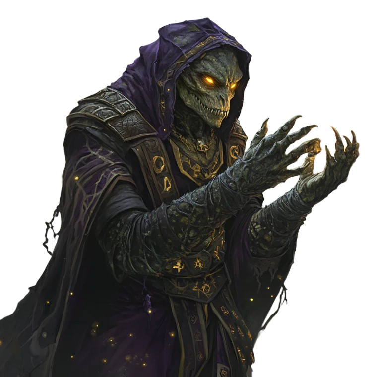 Enigmatic Reptilian Warlock Vinyl Car Decal Sticker – Waterproof & UV-Resistant 8"