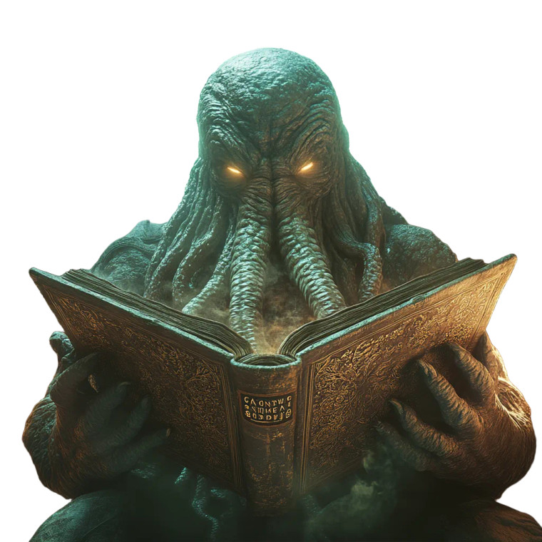 Cthulhu In Library Vinyl Car Decal Sticker – Waterproof & UV-Resistant 8"