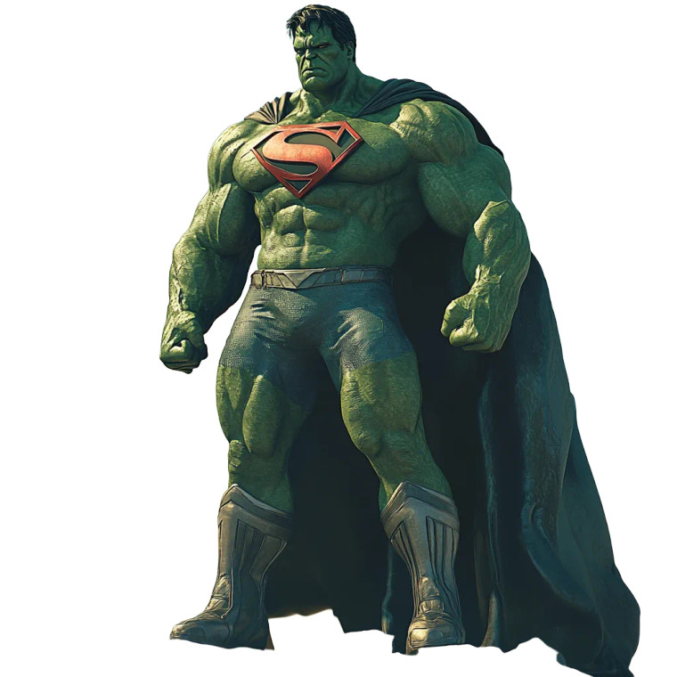 Hulk As Superman V2 Vinyl Car Decal Sticker – Waterproof & UV-Resistant 8"
