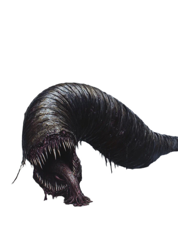 Fanged Fantasy Worm Vinyl Car Decal Sticker – Waterproof & UV-Resistant 8"