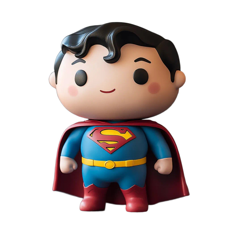 Chubby Funkopop Superman Vinyl Car Decal Sticker – Waterproof & UV-Resistant 8"