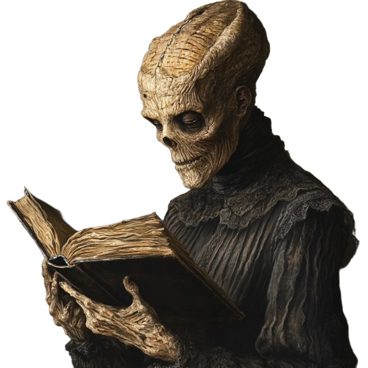 Old Librarian Horror Vinyl Car Decal Sticker – Waterproof & UV-Resistant 8"