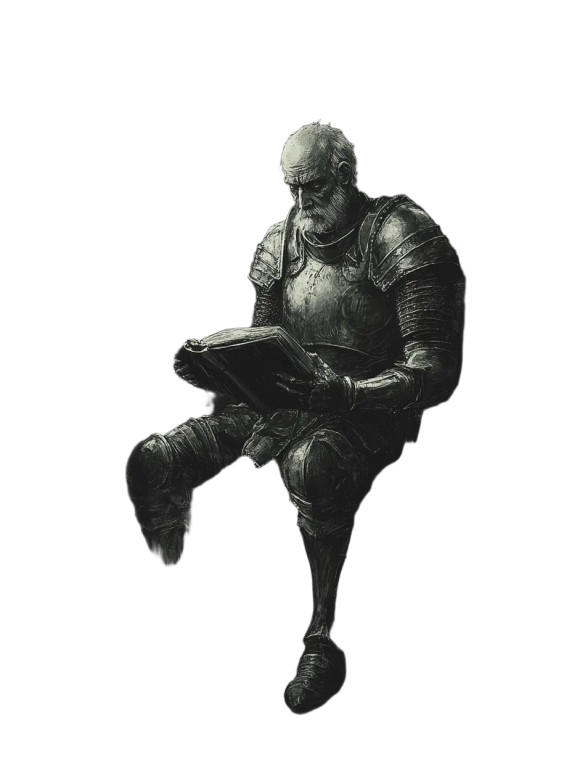 Elderly Don Quixote Vinyl Car Decal Sticker – Waterproof & UV-Resistant 8"