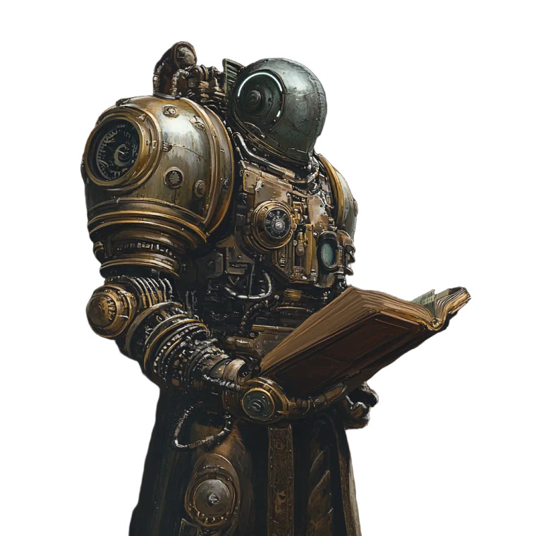 Clockwork Golem Guardian Vinyl Car Decal Sticker – Waterproof & UV-Resistant 8"