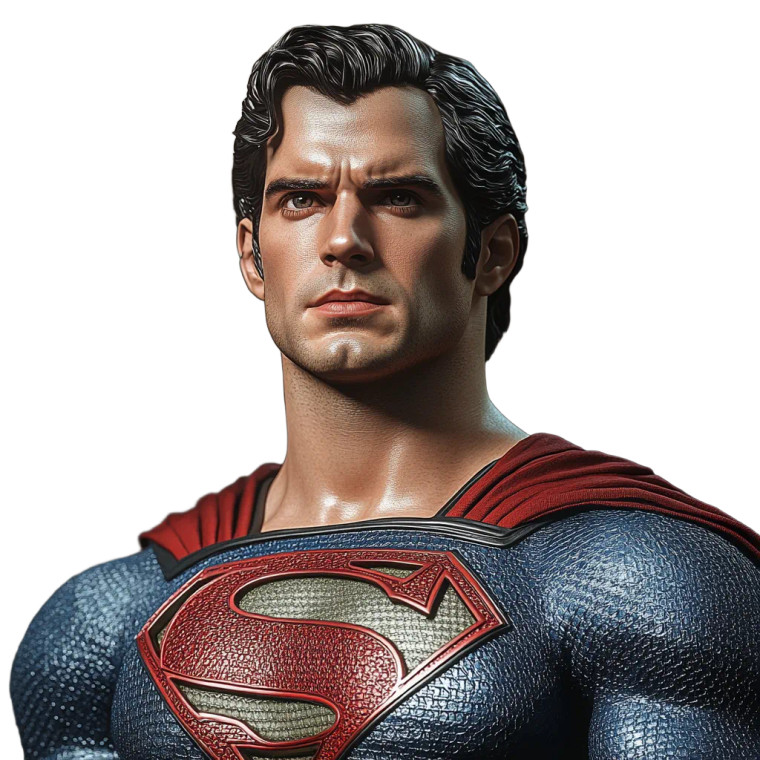 Superman Portrait Vinyl Car Decal Sticker – Waterproof & UV-Resistant 8"