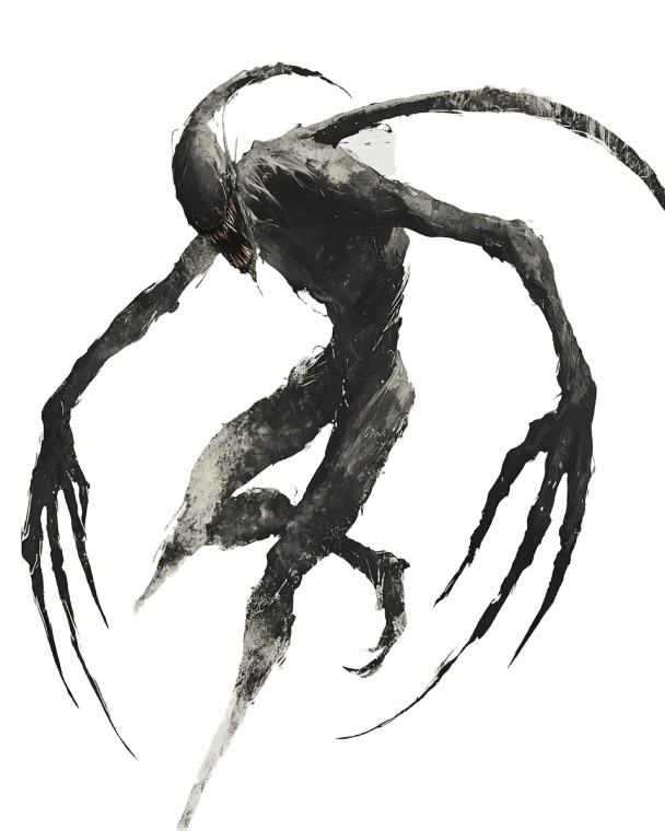 Grey-Skinned Demon Vinyl Car Decal Sticker – Waterproof & UV-Resistant 8"