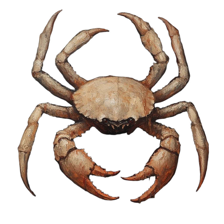 Weird Crab Painting V2 Vinyl Car Decal Sticker – Waterproof & UV-Resistant 8"