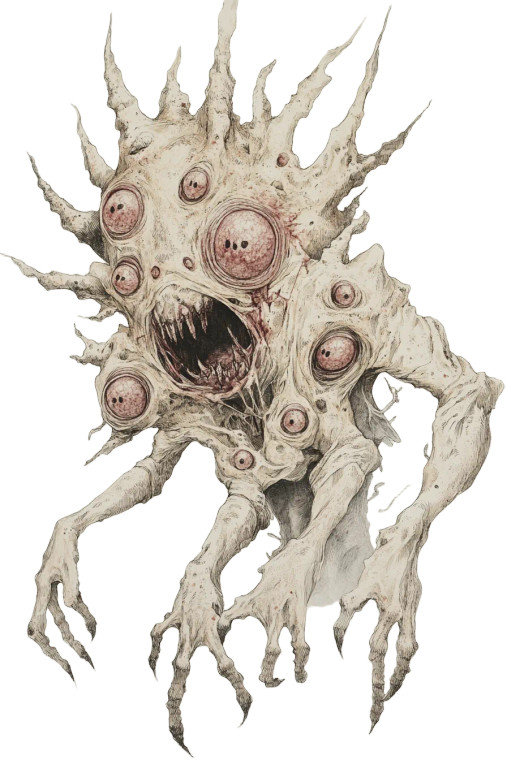 Nightmarish Watercolor Creature Vinyl Car Decal Sticker – Waterproof & UV-Resistant 8"