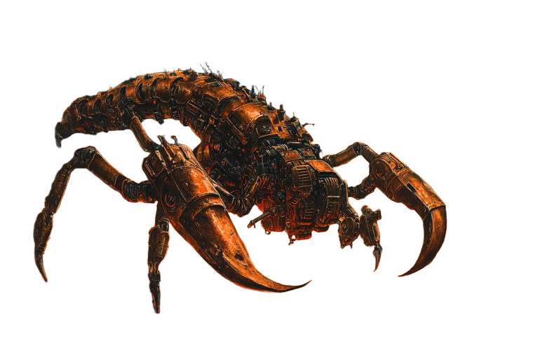 Metal Scorpion Battle Vinyl Car Decal Sticker – Waterproof & UV-Resistant 8"