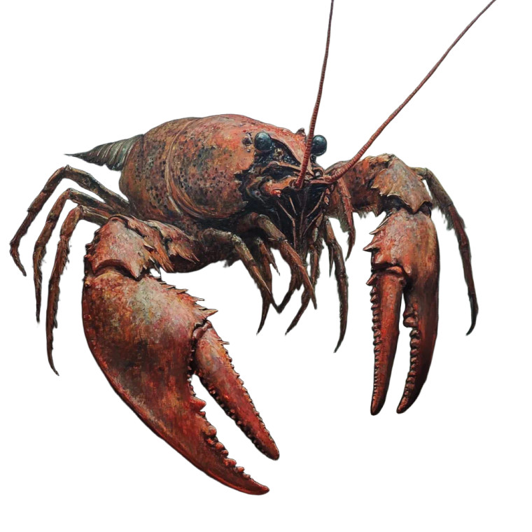 Creepy Crayfish Painting Vinyl Car Decal Sticker – Waterproof & UV-Resistant 8"